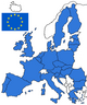 Eine Karte der Europäischen Union